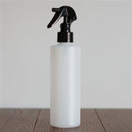 250 ml Natural HDPE Cylinder with Mini Trigger Mister - Black