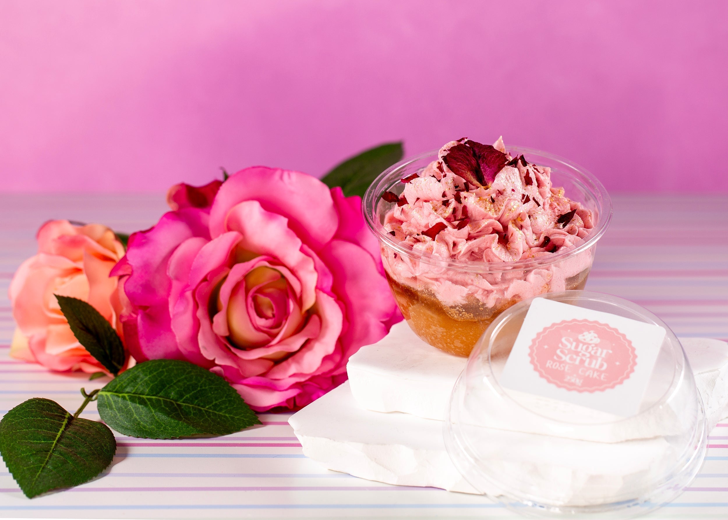 Summer Break - Rose Cake Sugar Scrubs
