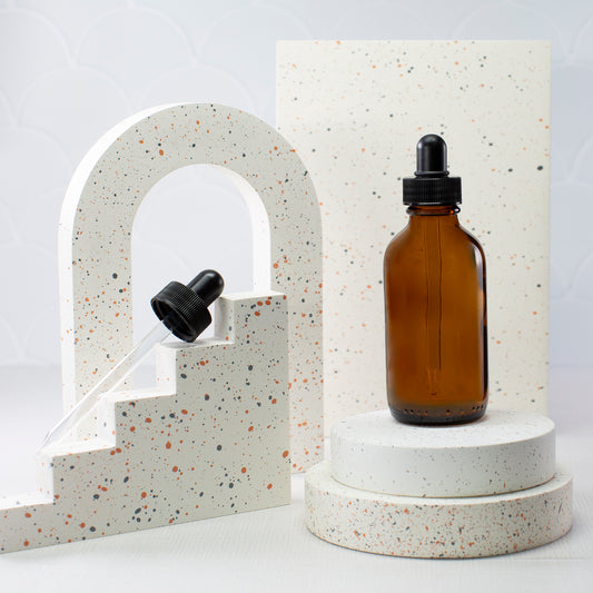 100 ml Amber Glass Bottle with 100 ml Glass Tube Dropper