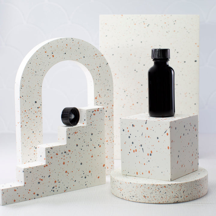 1 oz Black Glass Bottle with 20-400 Neck