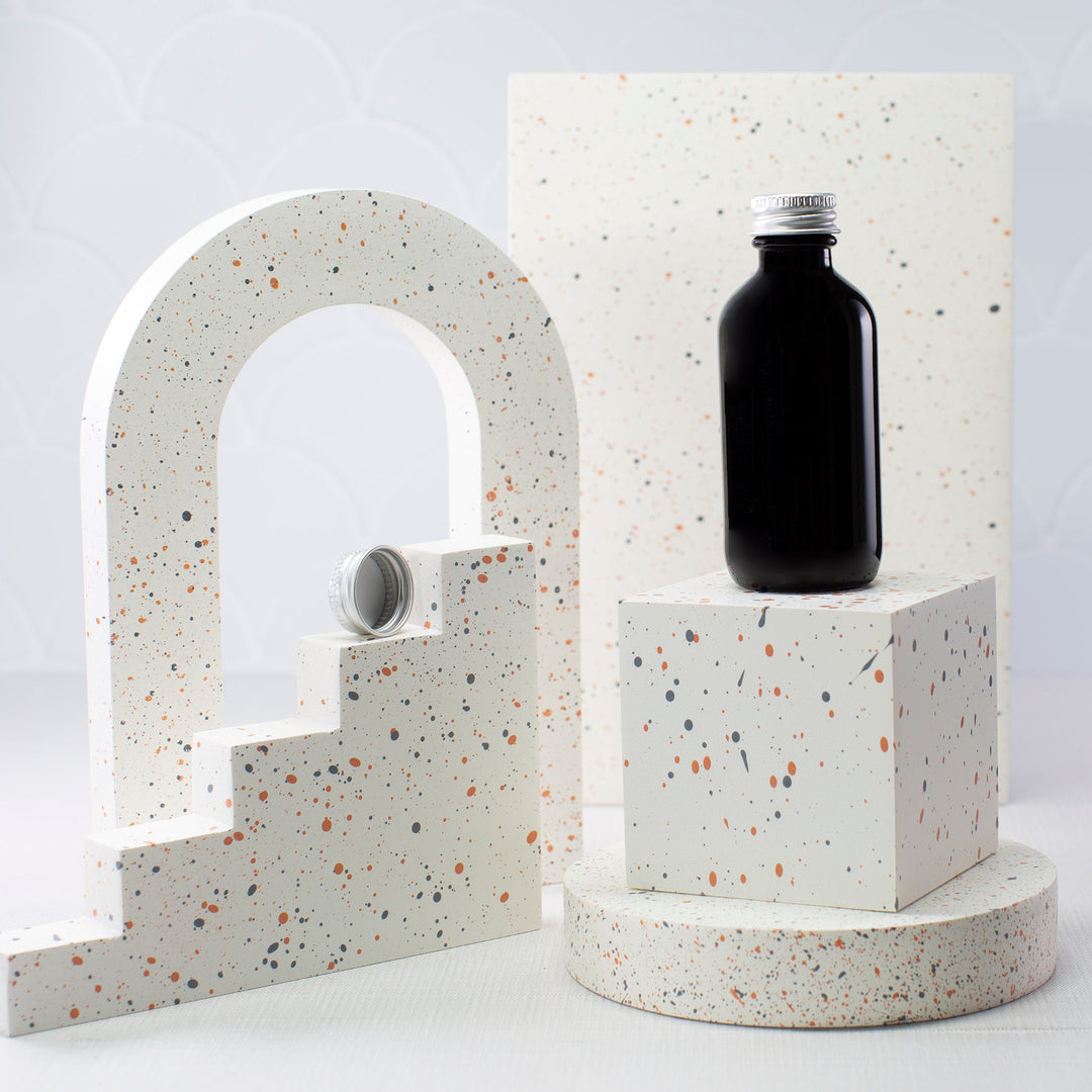 2 oz Black Glass Bottle with 20-400 Neck