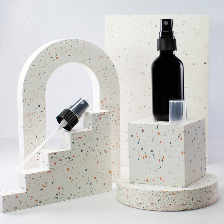 2 oz Black Glass Bottle with 20-400 Neck