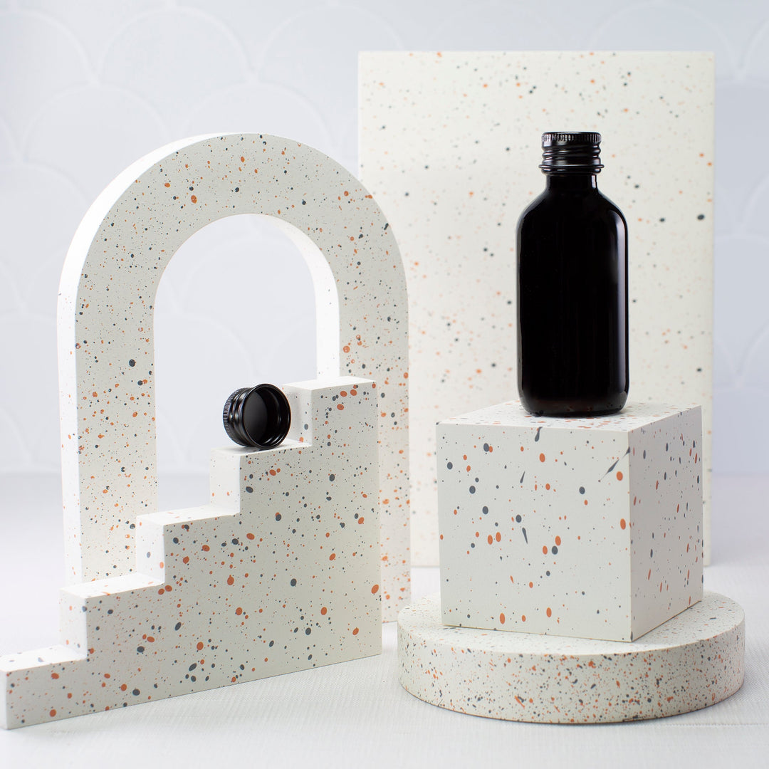 2 oz Black Glass Bottle with 20-400 Neck