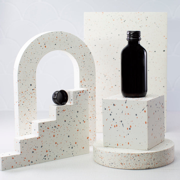 2 oz Black Glass Bottle with 20-400 Neck
