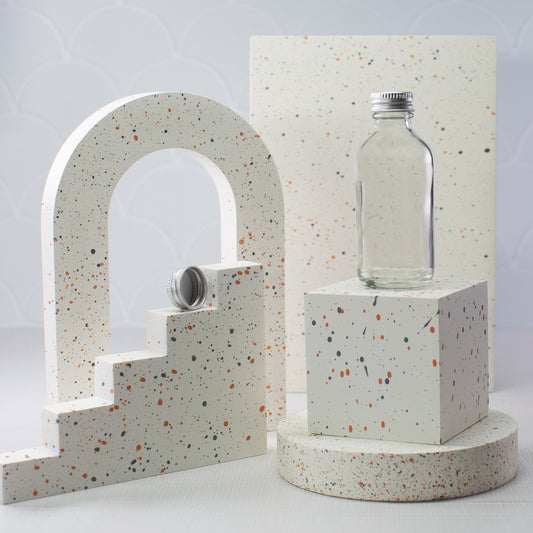 2 oz Clear Glass Bottle with 20-400 Aluminum Cap