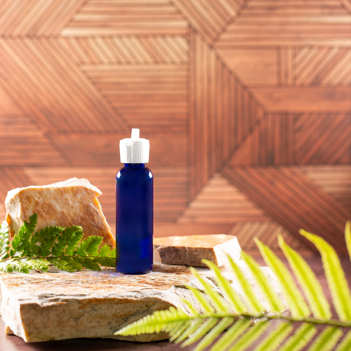 2 oz Blue PET Bullet Bottle with 20-410 Neck