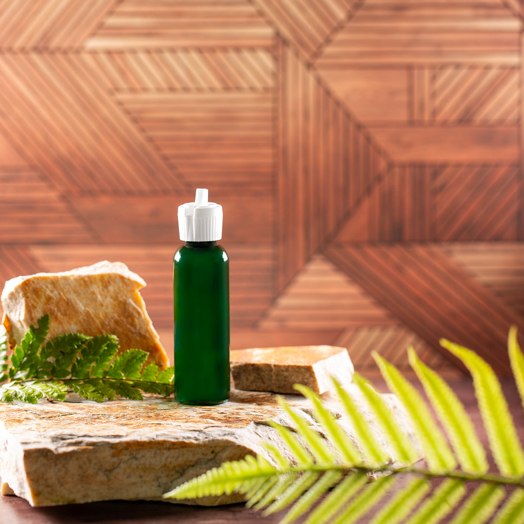 2 oz Green PET Bullet Bottle with 20-410 Neck
