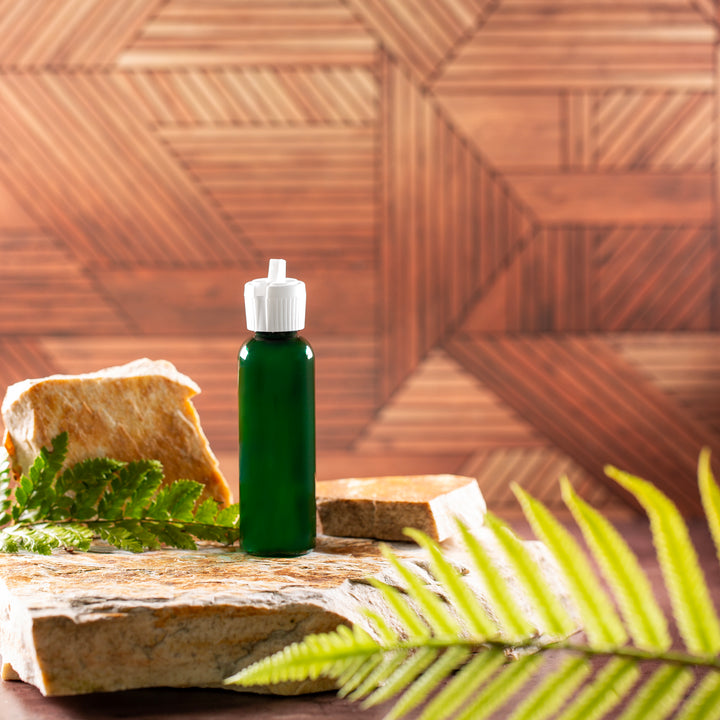 2 oz Green PET Bullet Bottle with 20-410 Neck