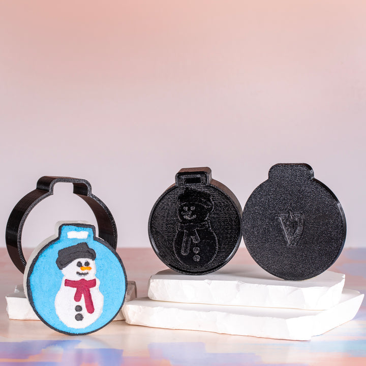 Ornament with Snowman - 3D Printed Bath Bomb Mold
