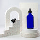 4 oz Blue Glass Boston Round Bottle with 100 ml Glass Tube Dropper