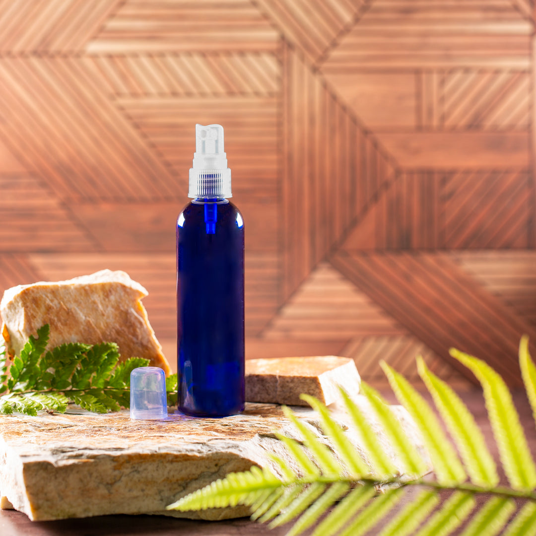 4 oz Blue PET Bullet Bottle with 20-410 Neck
