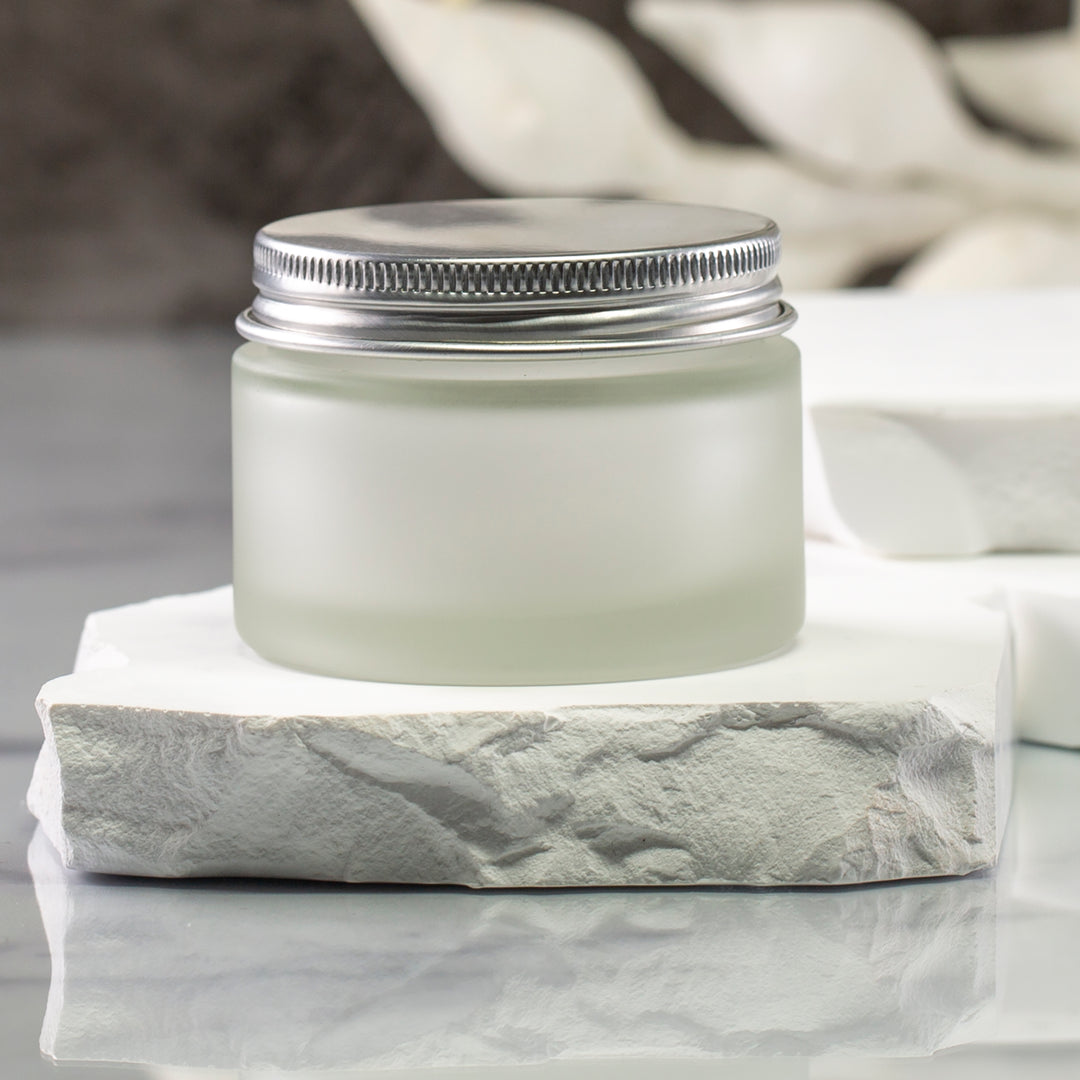 50 ml Frosted Glass Jar with 53-400 Neck
