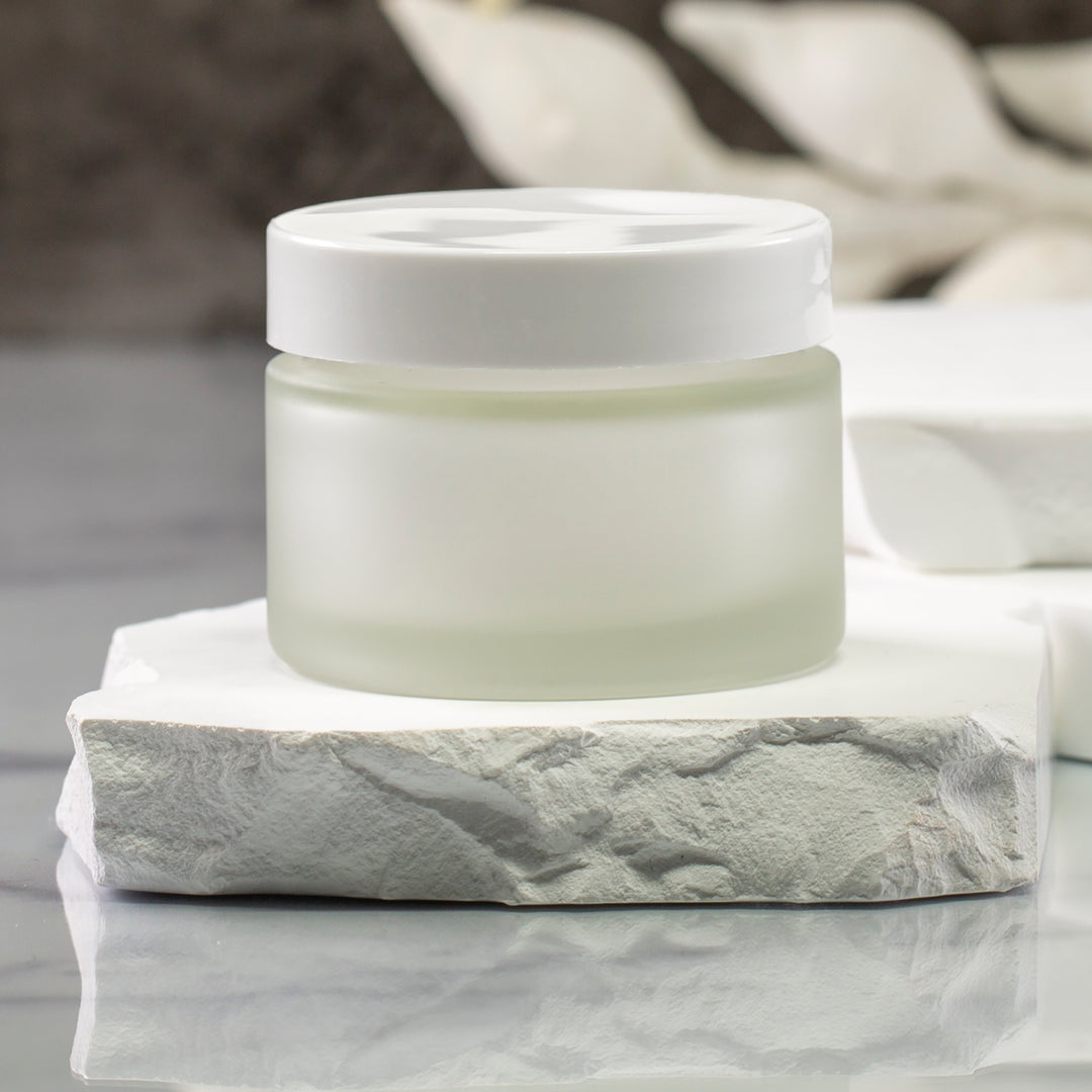 50 ml Frosted Glass Jar with 53-400 Neck