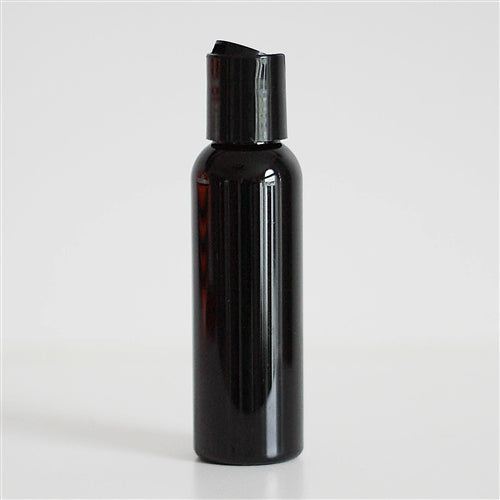 2 oz Black PET Bullet with Disc Cap - Black
