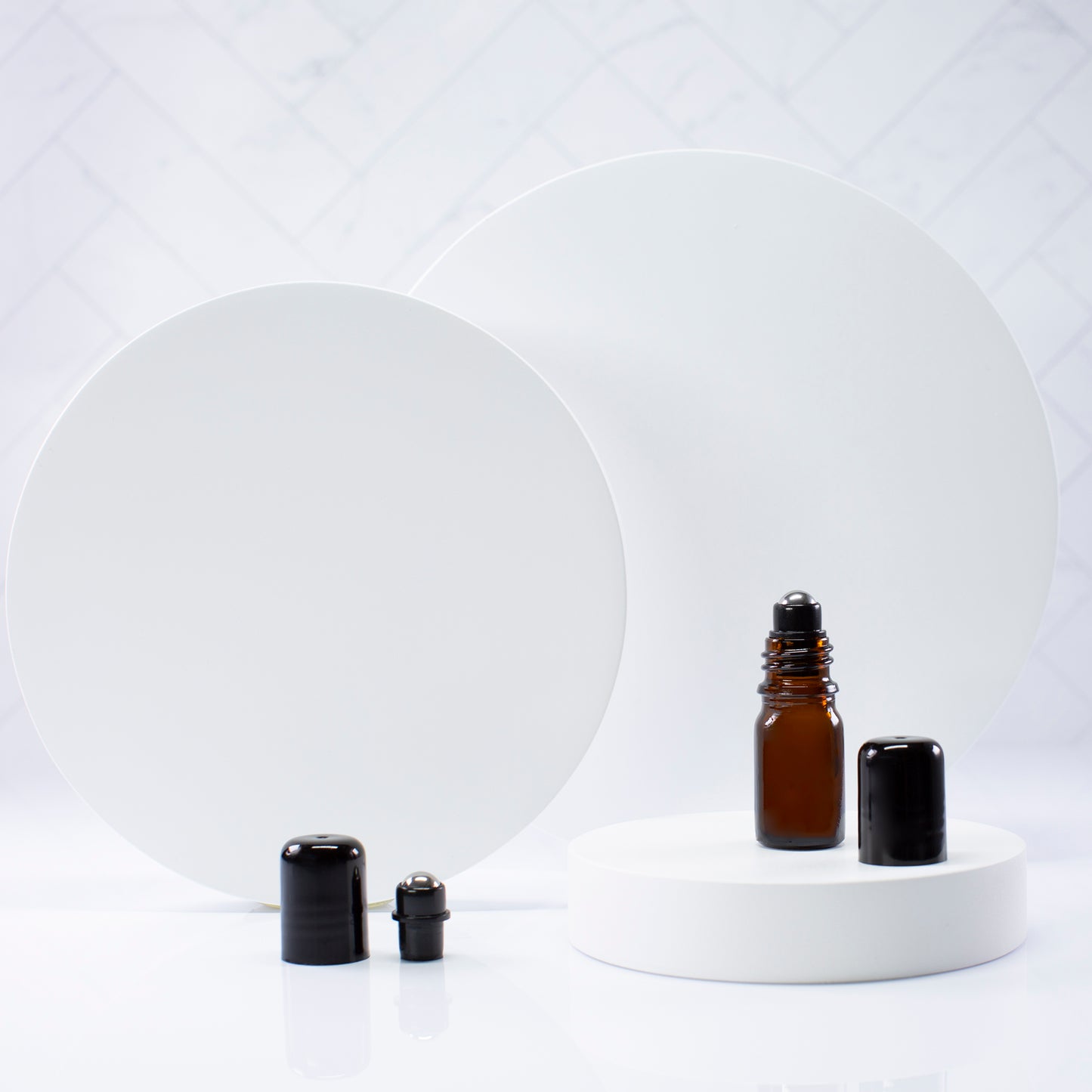 5 ml Amber Essential Oil Bottle with 18 mm Roll On Insert