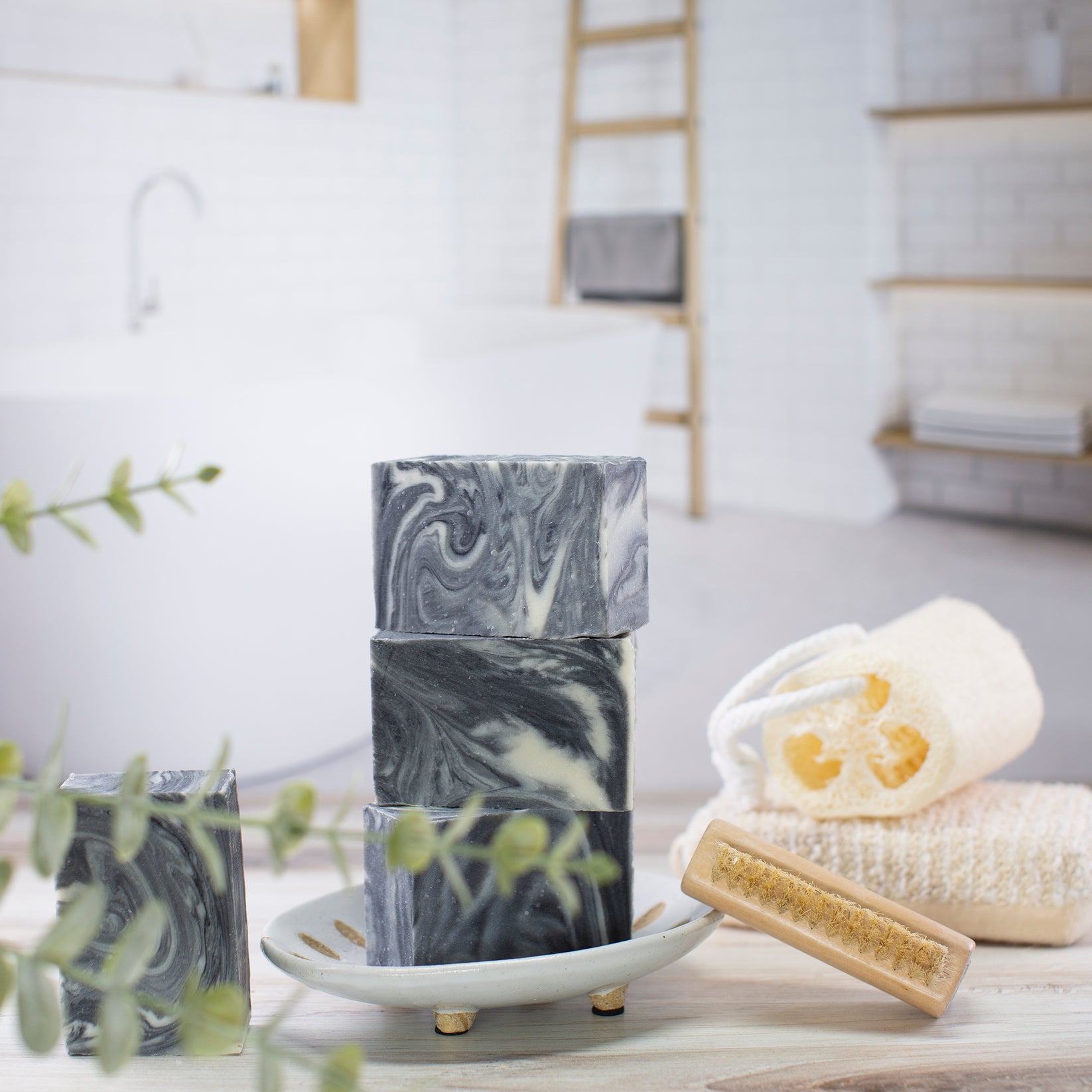 Black Licorice Swirl Bar Soap 5oz Voyageur Soap & Candle