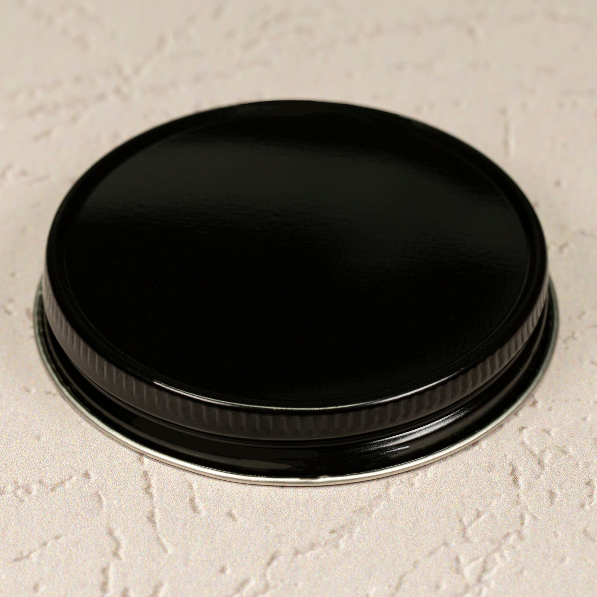 63-400 Black Metal Cap with Plastisol Liner