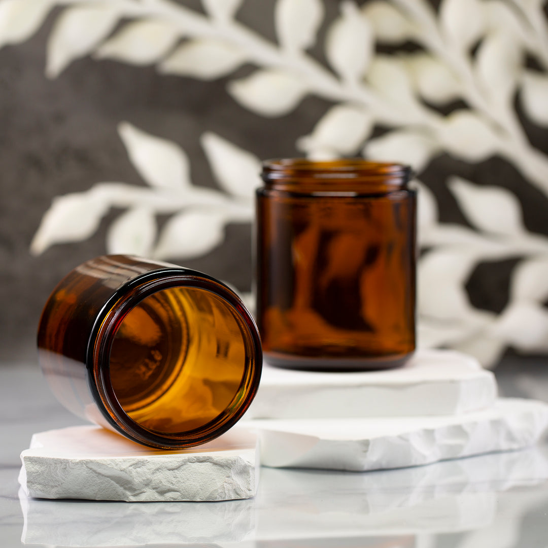 Amber Glass Bottles / Jars Amber Glass Bottles / Jars