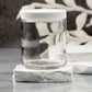 8 oz Clear Glass Jar with 70-400 White Ribbed Cap