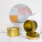 8 oz Gold Deep Metal Tins with Slip Cover Lid