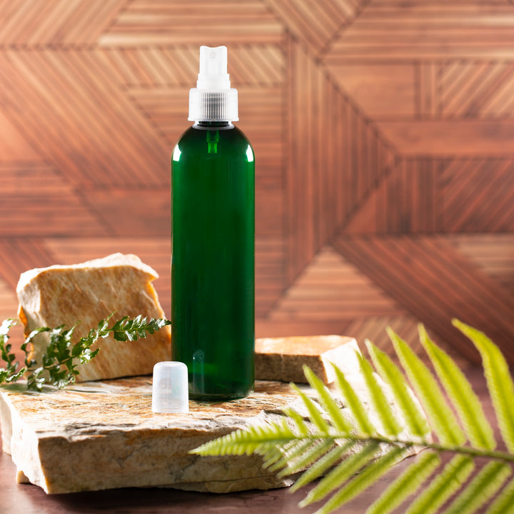 8 oz Green PET Bullet Bottle with 24-410 Neck