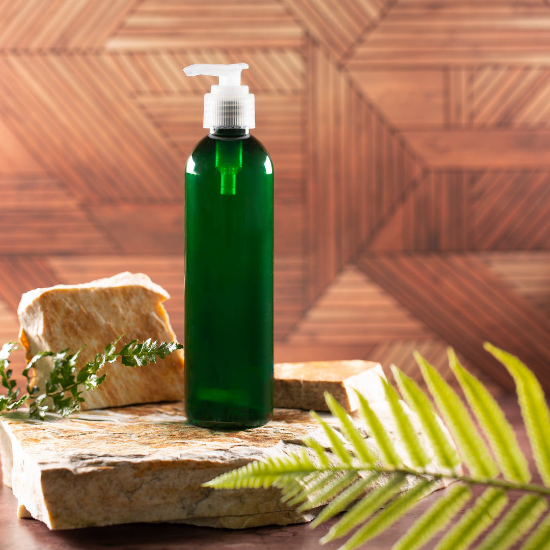 8 oz Green PET Bullet Bottle with 24-410 Neck