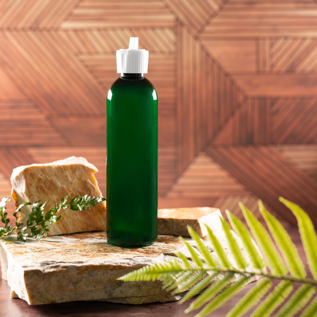 8 oz Green PET Bullet Bottle with 24-410 Neck