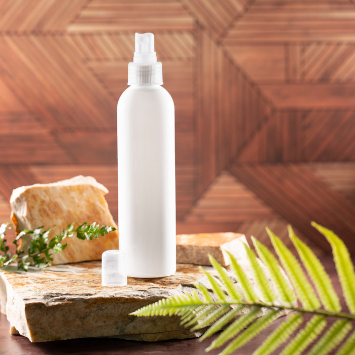 8 oz White Bullet with Natural Fine Mist Sprayer