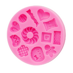 Cookies Mini Embed Silicone Mold - 12 Cavity