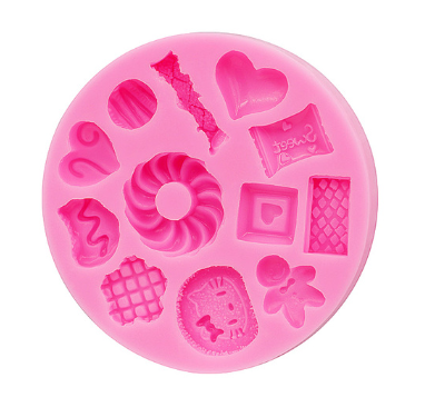 Cookies Mini Embed Silicone Mold - 12 Cavity