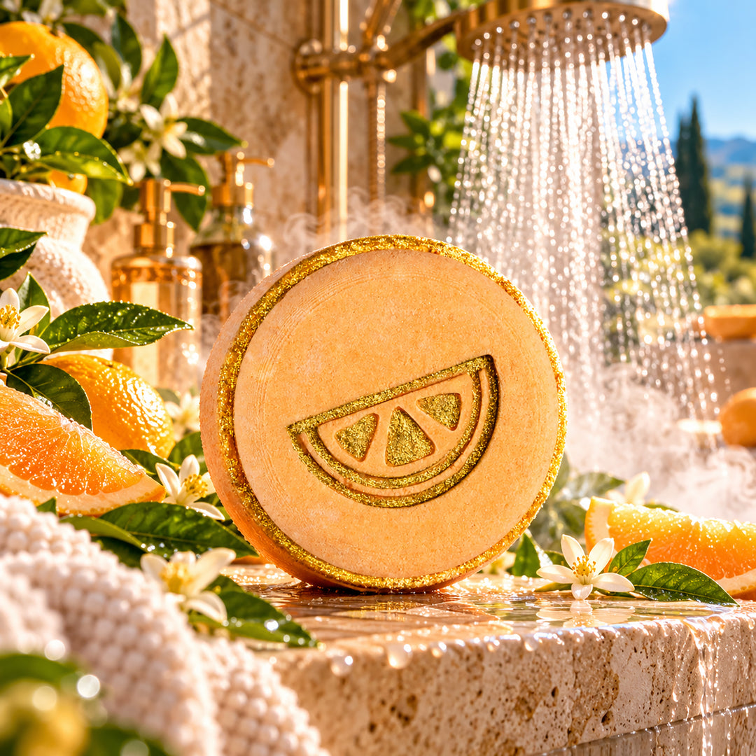 Citrus Slice Embossed Round Shower Steamer &amp; Shampoo Bar Mold - 3D Printed
