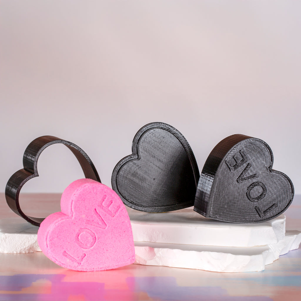 LOVE Conversation Heart - 3D Printed Bath Bomb Mold – Voyageur