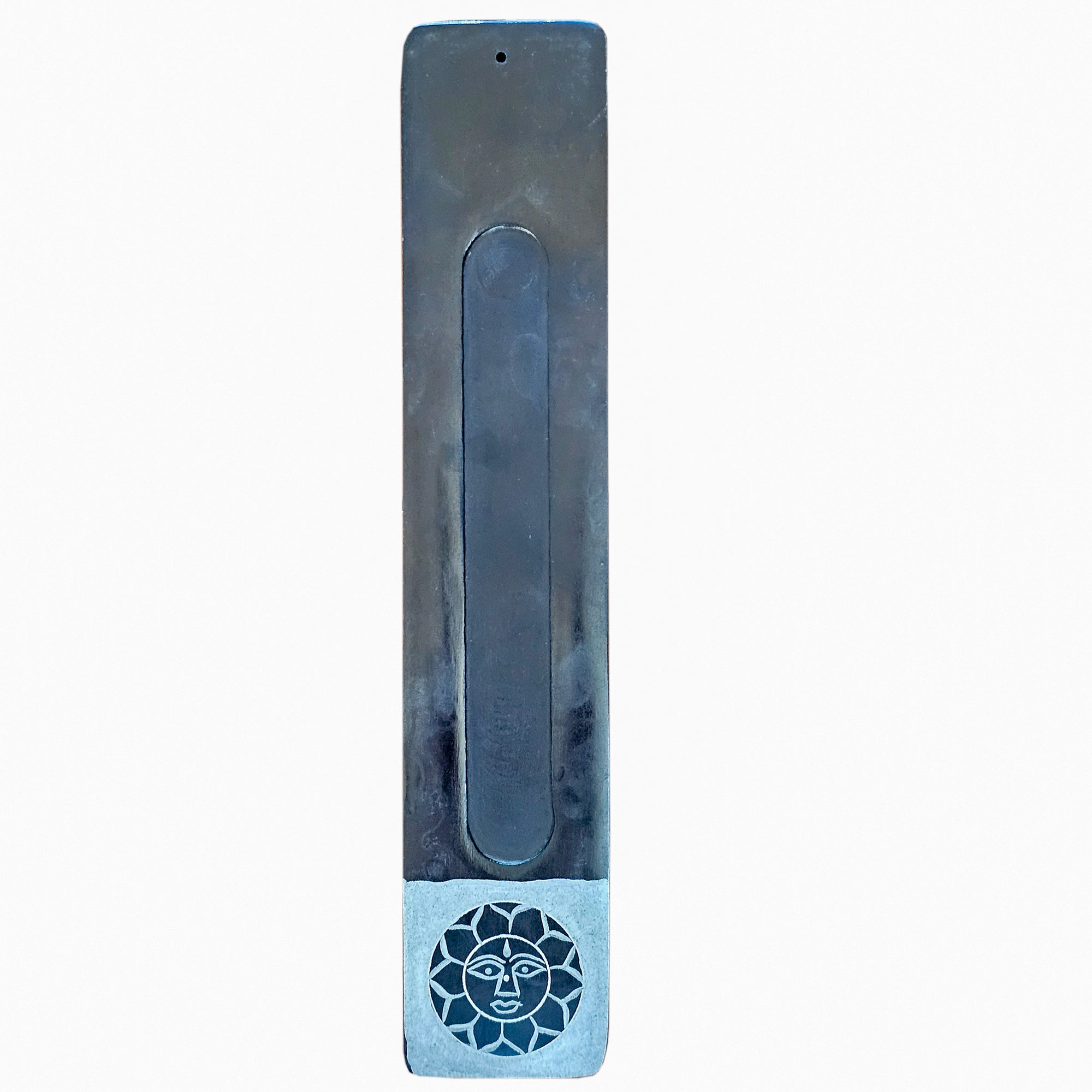 Soapstone Flat Rectangle Incense Holder - Sun