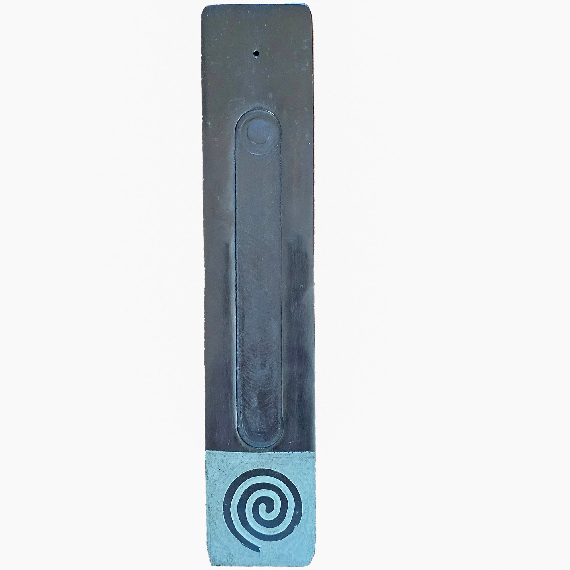 Soapstone Flat Rectangle Incense Holder - Spiral