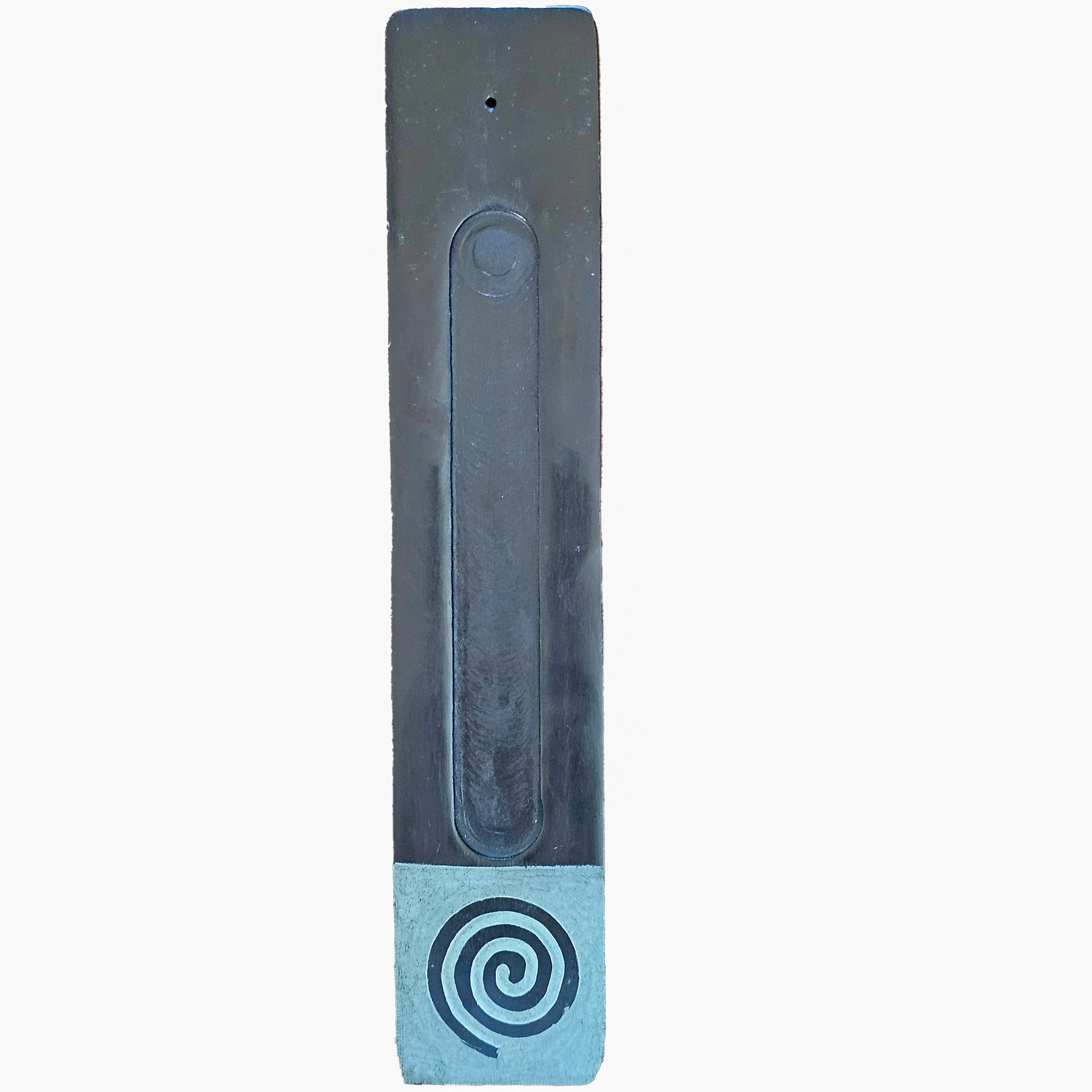 Soapstone Flat Rectangle Incense Holder - Spiral
