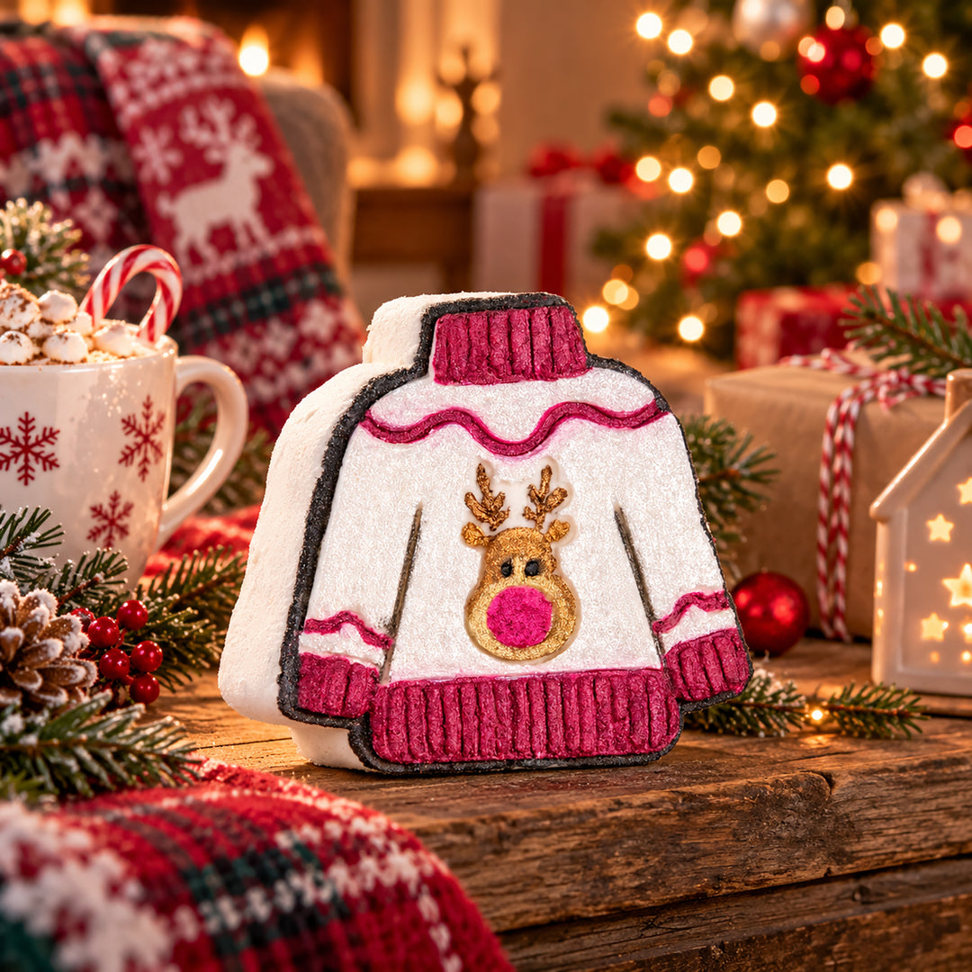 Christmas Sweater with Reindeer - 3D Printed Bath Bomb Mold