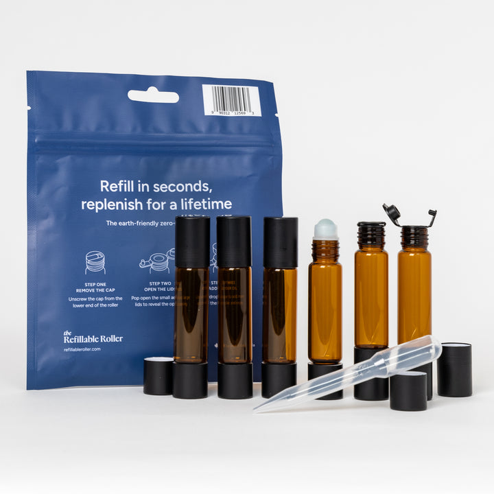 The Refillable Roller - 10ml Amber Glass Roll-On