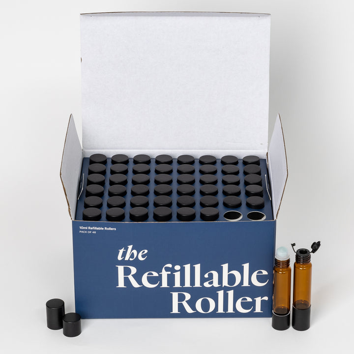 The Refillable Roller - 10ml Amber Glass Roll-On