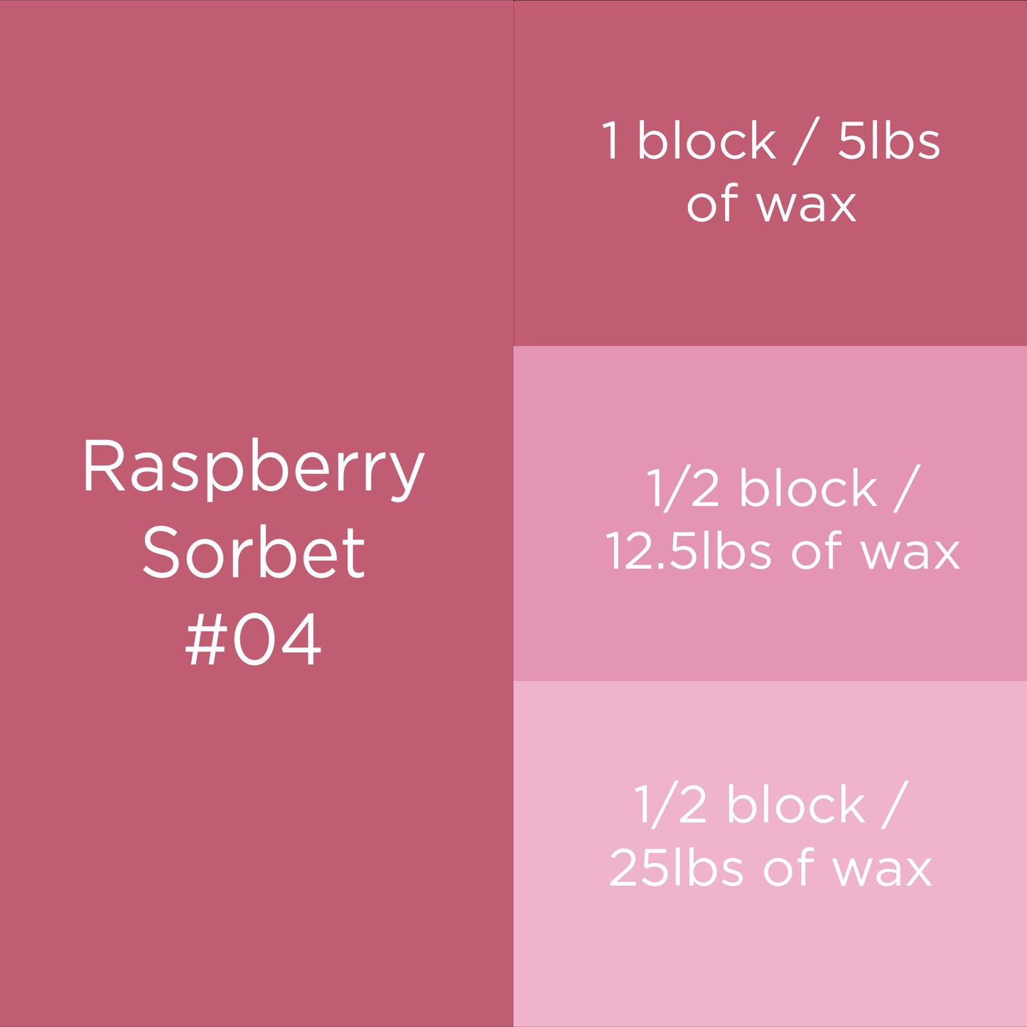 #04 Raspberry Sorbet Candle Dye Block