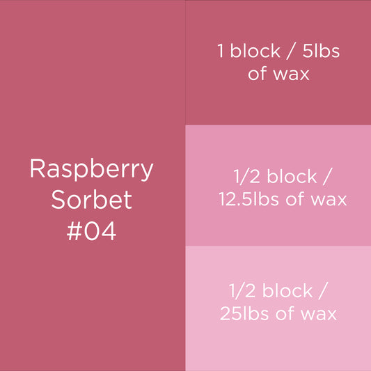 #04 Raspberry Sorbet Candle Dye Block