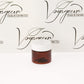 0.5 oz Straight Sided Amber Jar with White Flat Gloss Smooth Cap