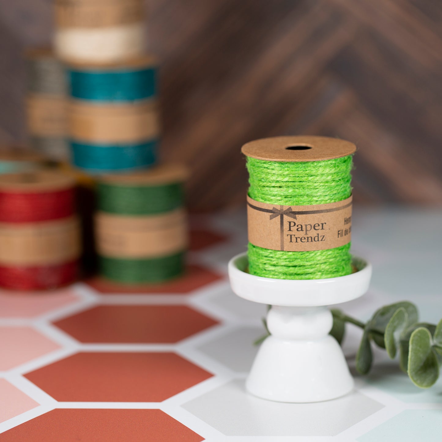 10 Meter Hemp Cord Ribbon - Lime Green