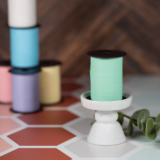 10 Meter Matte Pastel Curling Ribbon - Green