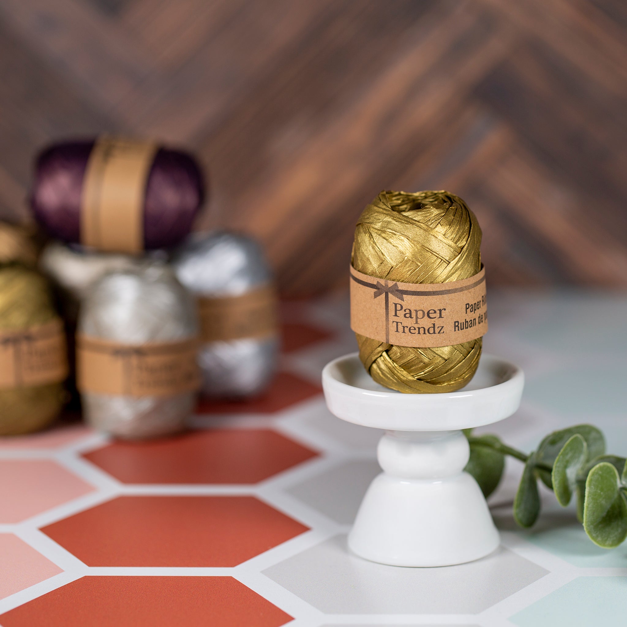 10 Meter Metallic Paper Raffia Ribbon - Gold – Voyageur Soap & Candle