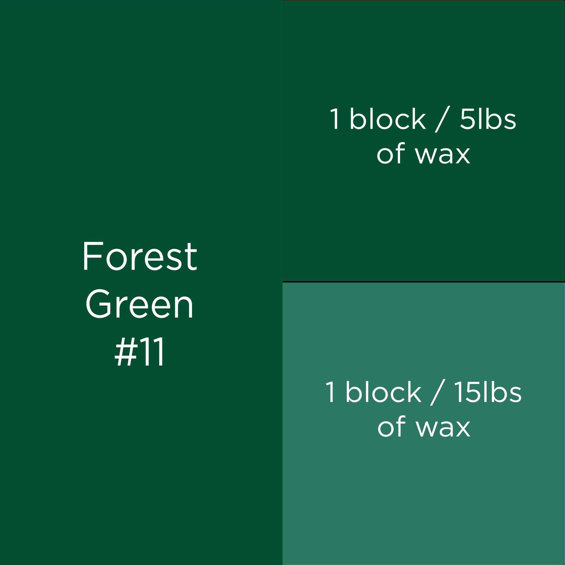 #11 Forest Green Candle Dye Block