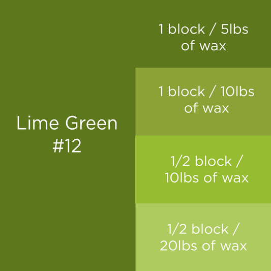 #12 Lime green Candle Dye Block