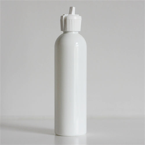 4 oz White Bullet Bottle with White Turret Dispensing Cap