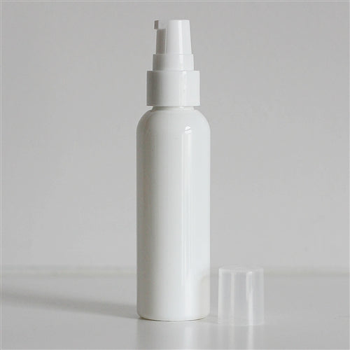 2 oz White Bullet Bottle with Treatment Pump - White