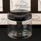 16 oz Clear Straight Sided Jar with Black Dome Cap