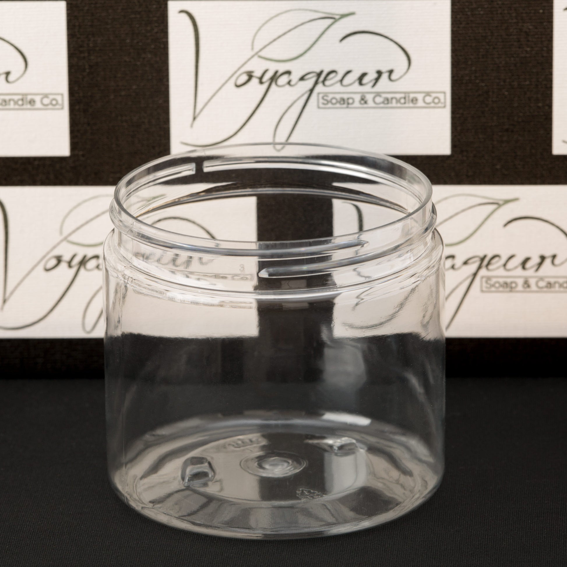 16 oz Clear Straight Sided Jar with No Closure